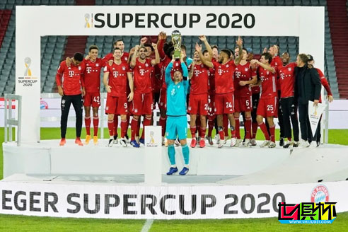 2020年德国超级杯，拜仁3比2战胜多特蒙德豪夺五冠王